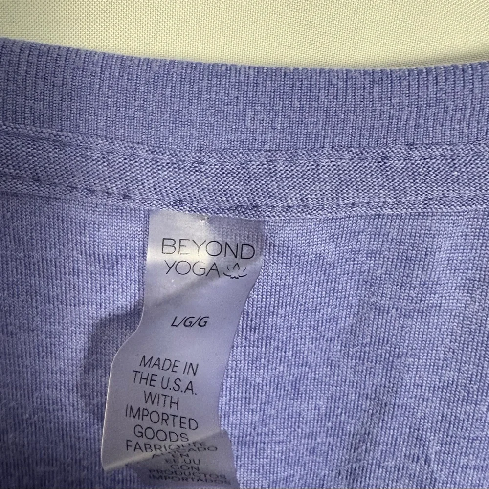 Beyond Yoga Soft Blue Muscle Sleeveless Tank Sz L - Picture 2 of 5